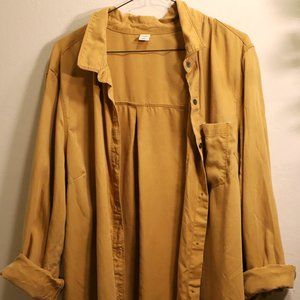 Womens: Old Navy - Yellow button-up (XL)